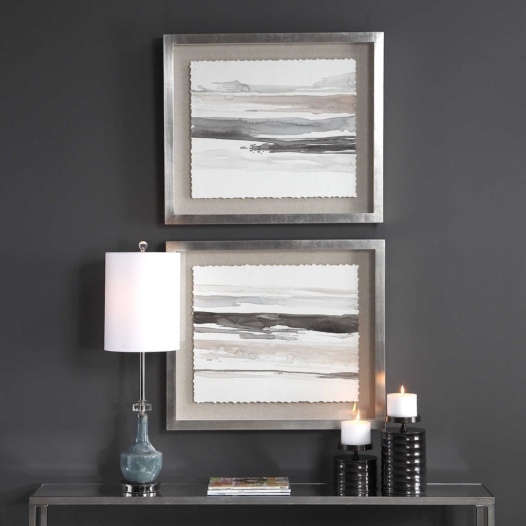 Neutral Landscape Framed Prints, Set of 2 - Bombay Mercantile