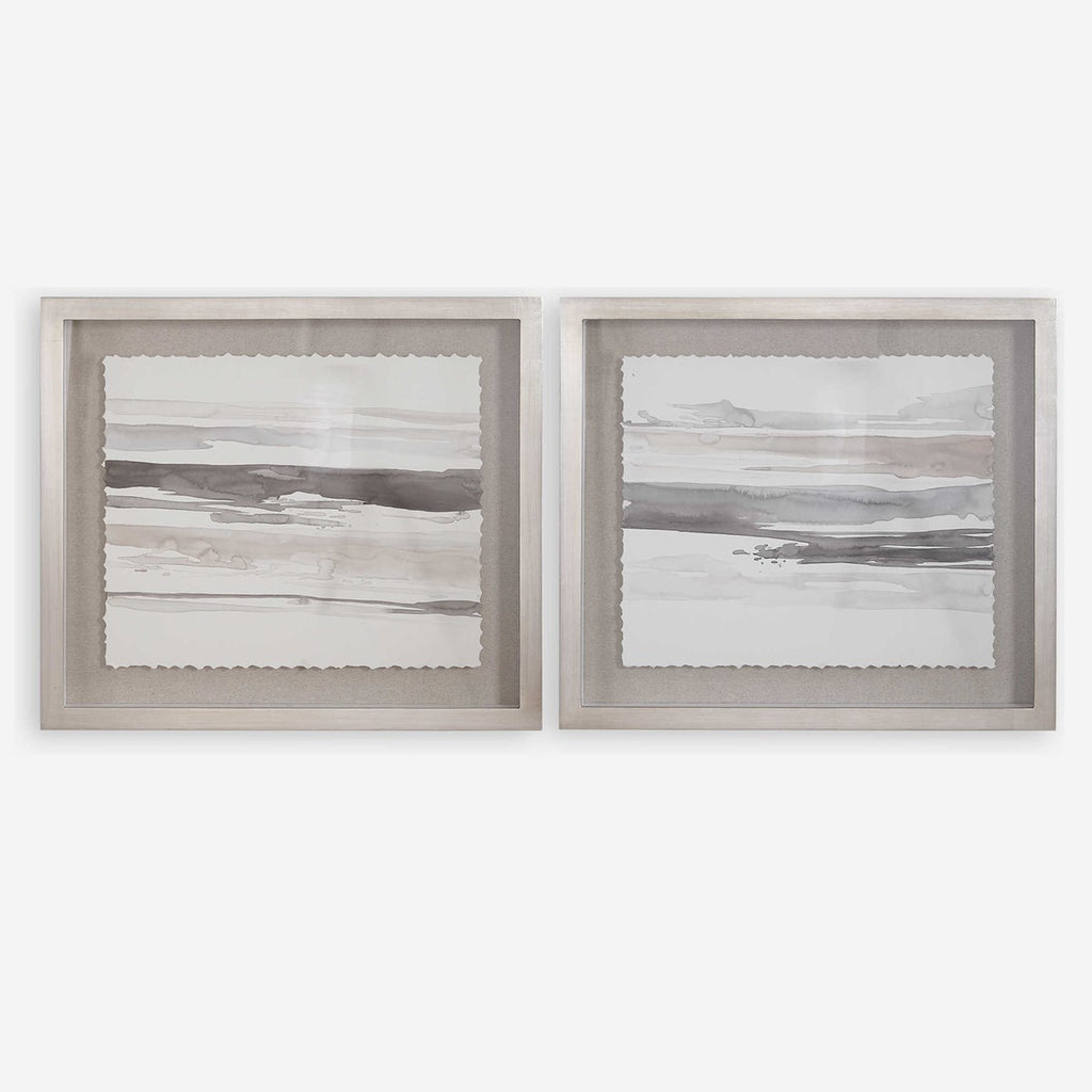 Neutral Landscape Framed Prints, Set of 2 - Bombay Mercantile