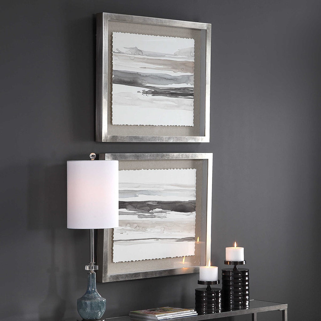 Neutral Landscape Framed Prints, Set of 2 - Bombay Mercantile