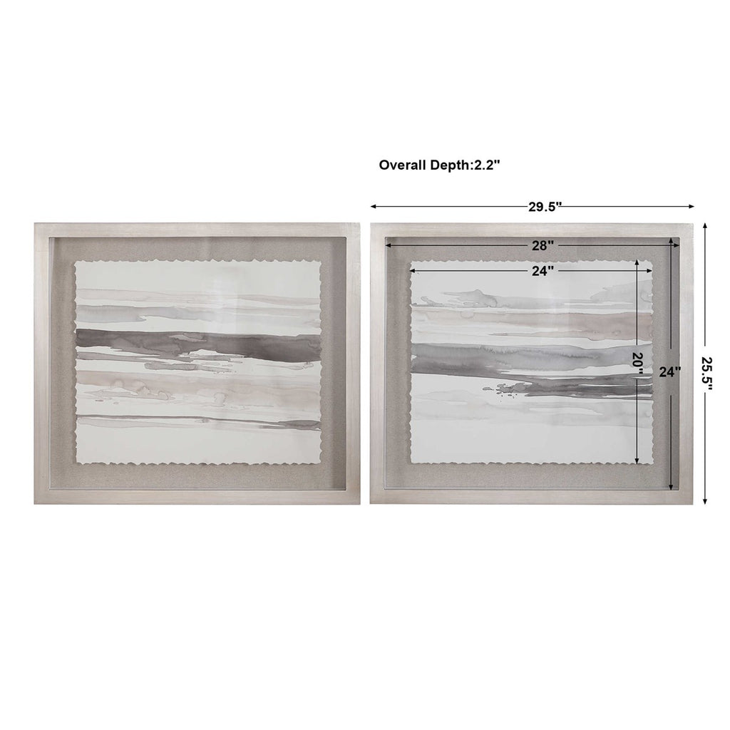 Neutral Landscape Framed Prints, Set of 2 - Bombay Mercantile