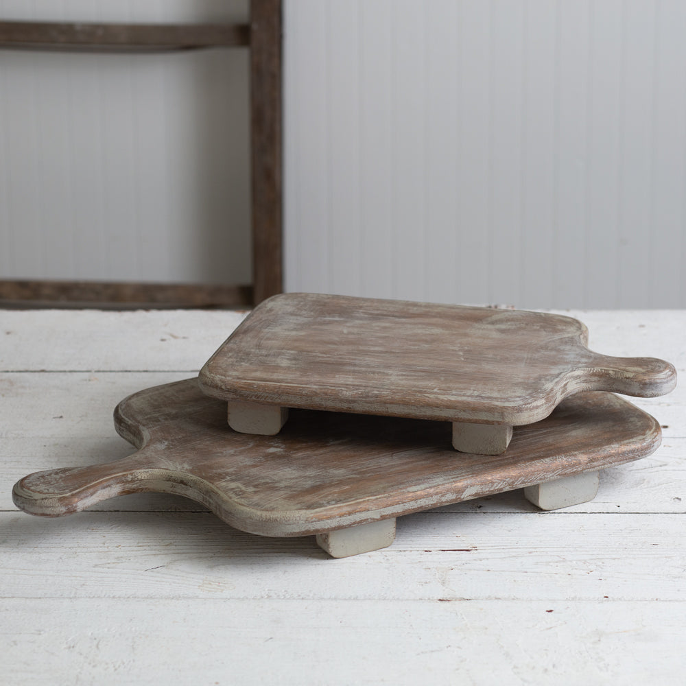 Set of Two Wood Cutting Board Risers - Bombay Mercantile