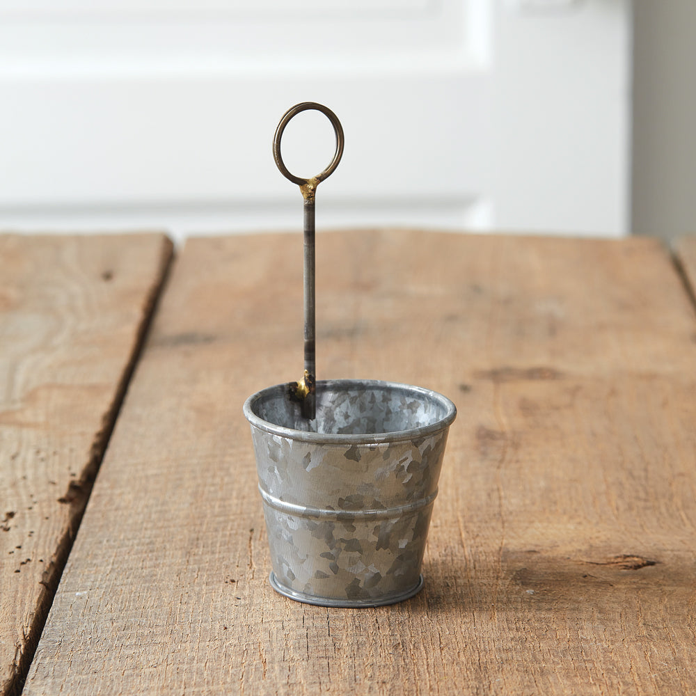 Metal Pail Place Card Holder - Box of 4 - Bombay Mercantile