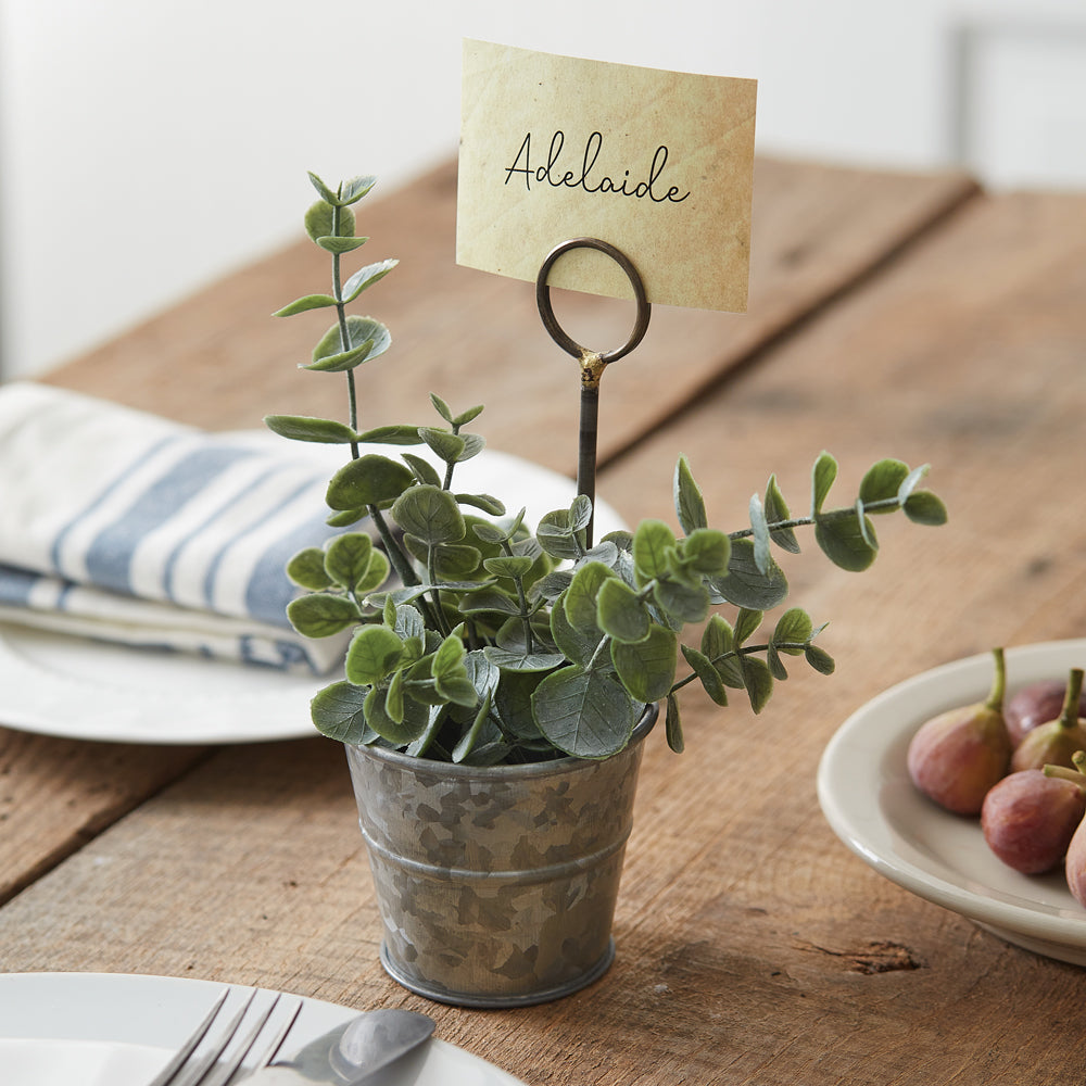 Metal Pail Place Card Holder - Box of 4 - Bombay Mercantile