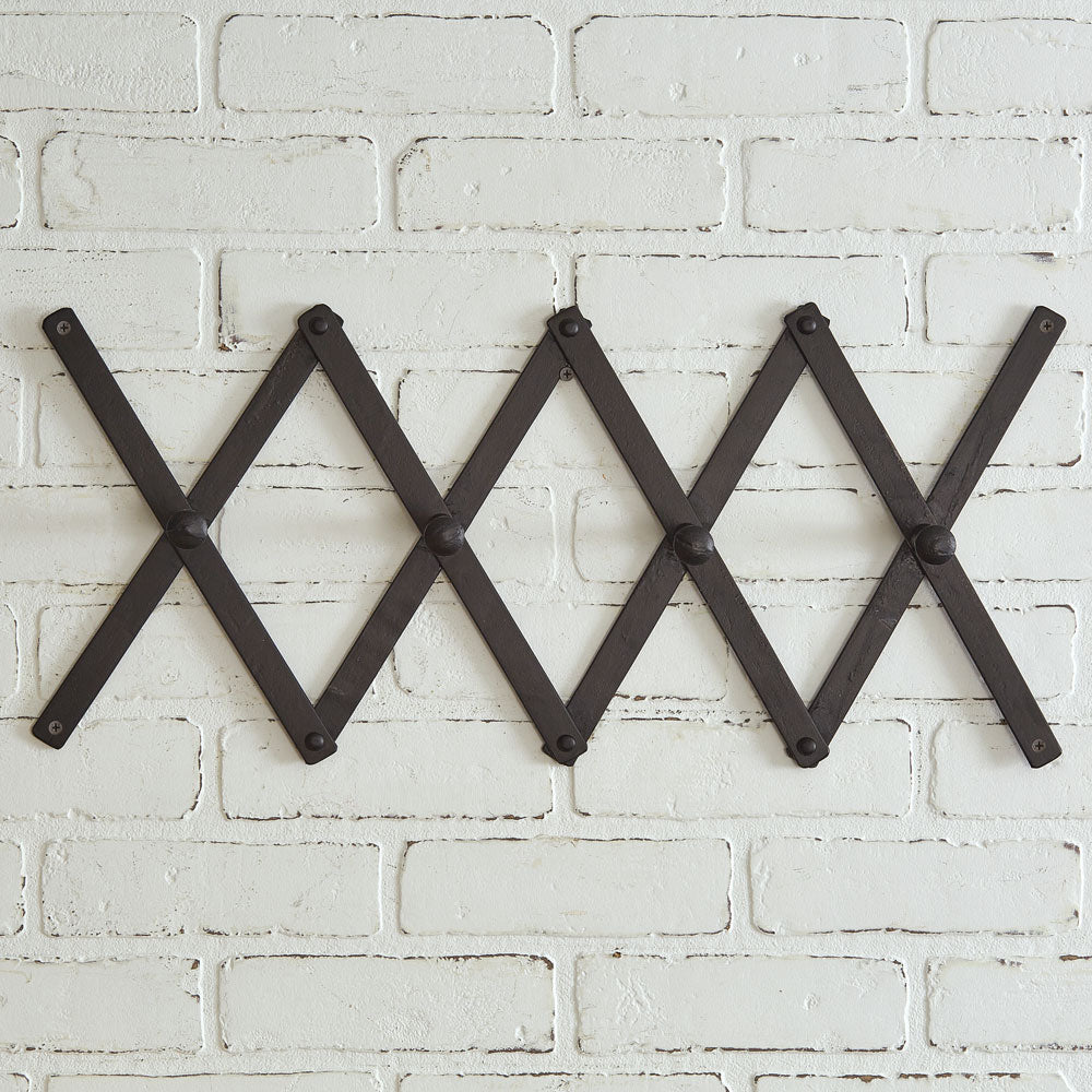 Black Accordion Coat Rack - Bombay Mercantile