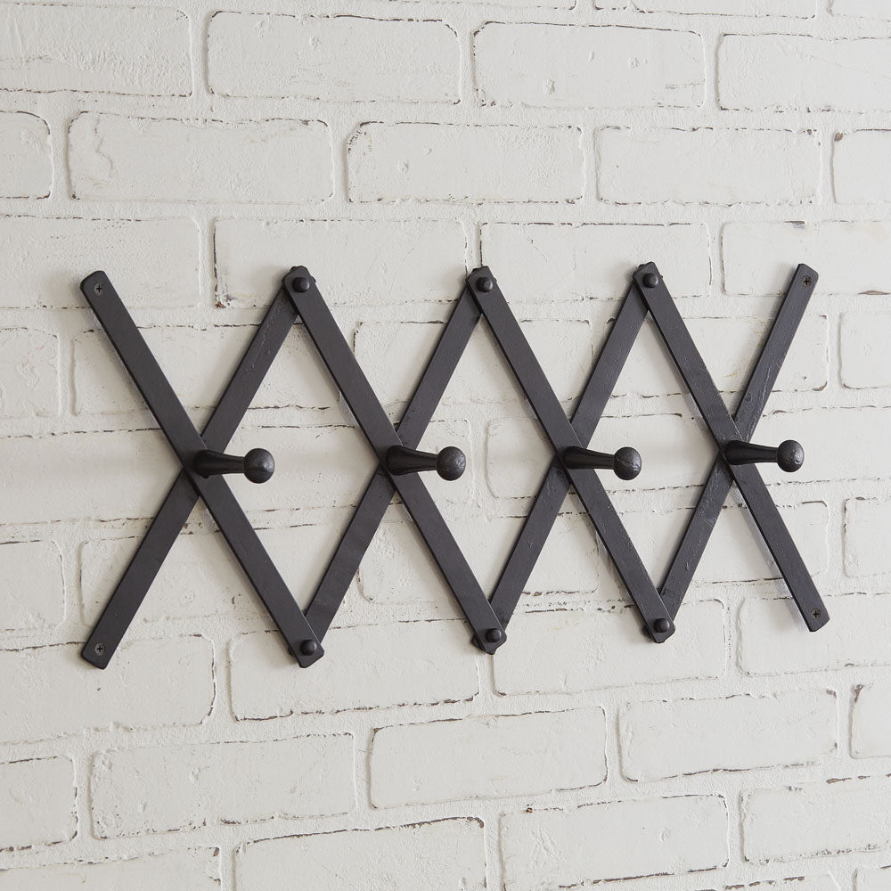 Black Accordion Coat Rack - Bombay Mercantile