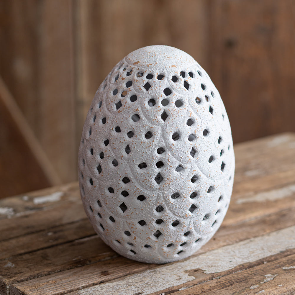 Perforated Tabletop Egg - Bombay Mercantile