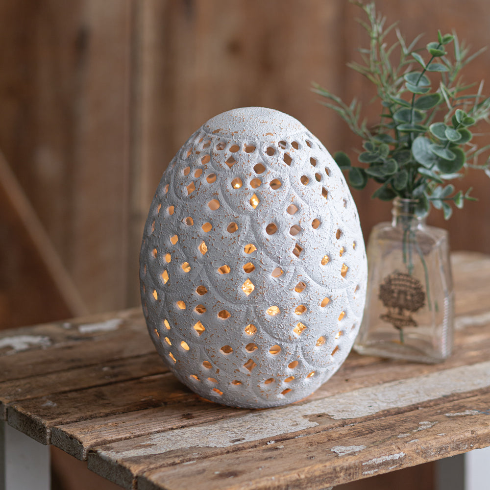Perforated Tabletop Egg - Bombay Mercantile