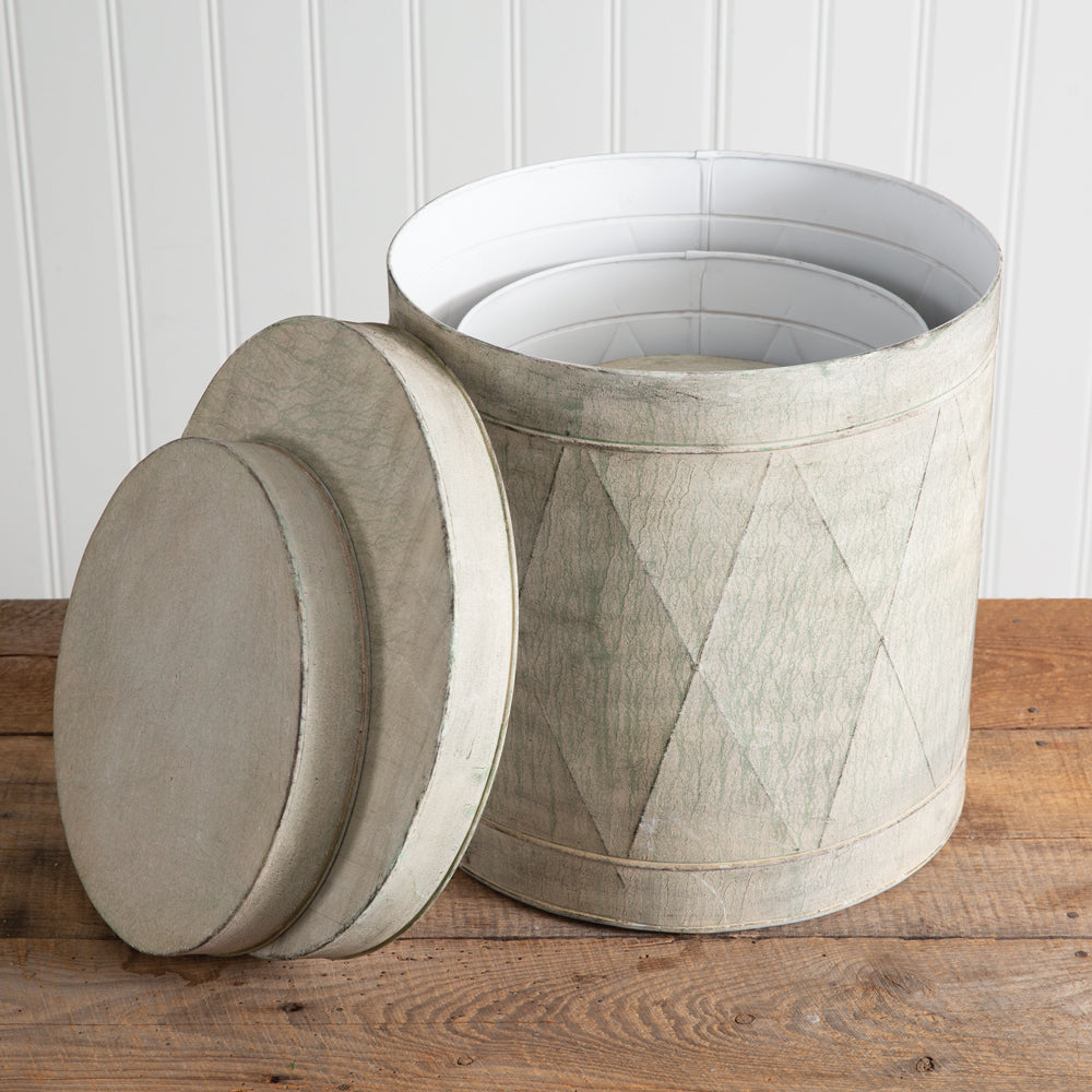 Set of Three Metal Drum Tins - Bombay Mercantile