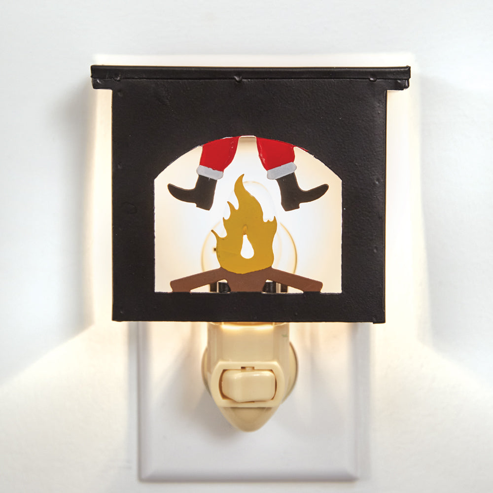 Santa In The Chimney Night Light - Box of 4 - Bombay Mercantile