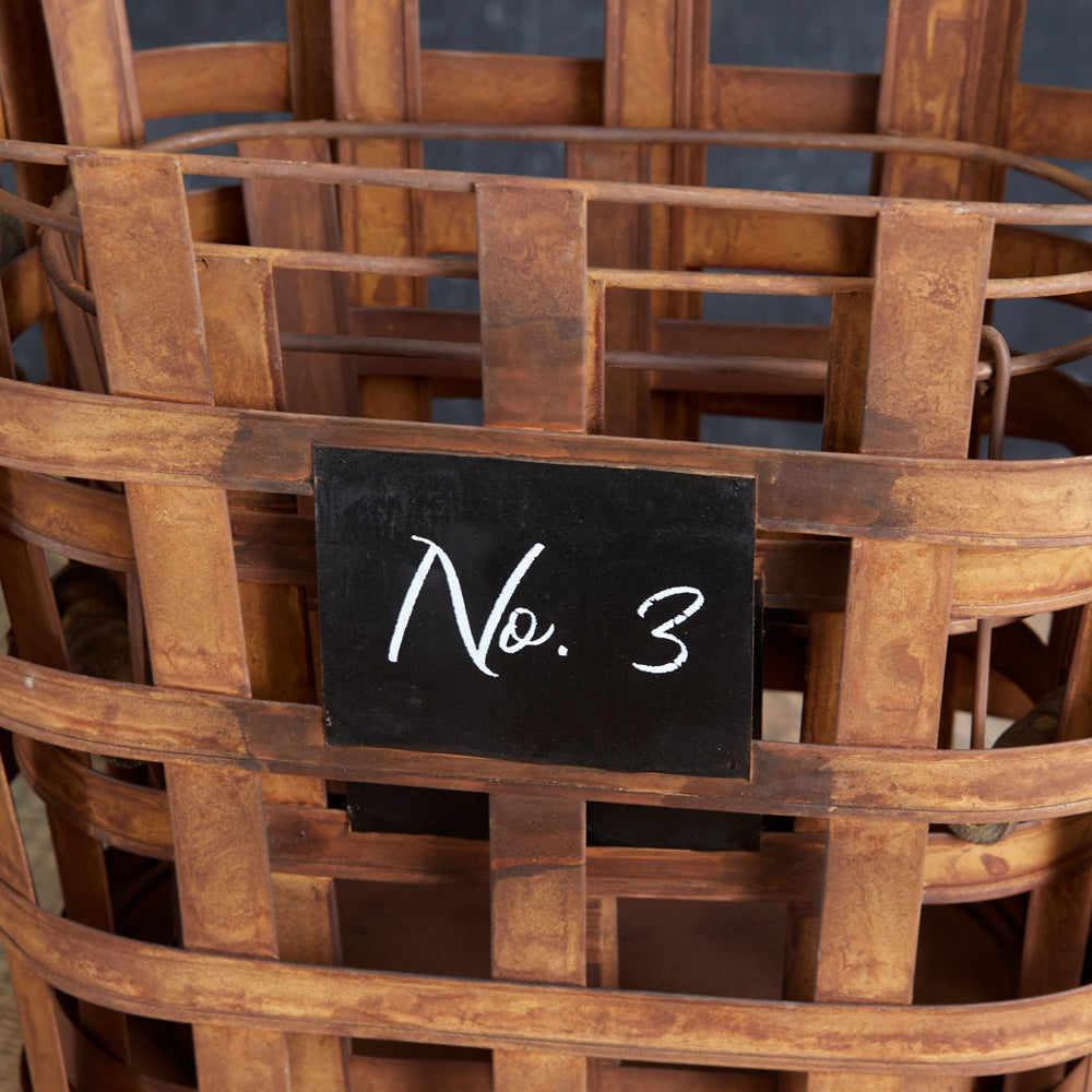 Set of Three Rustic Numbered Baskets - Bombay Mercantile