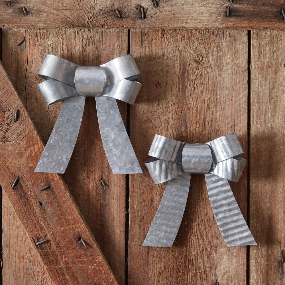 Set of Two Galvanized Metal Bows - Bombay Mercantile