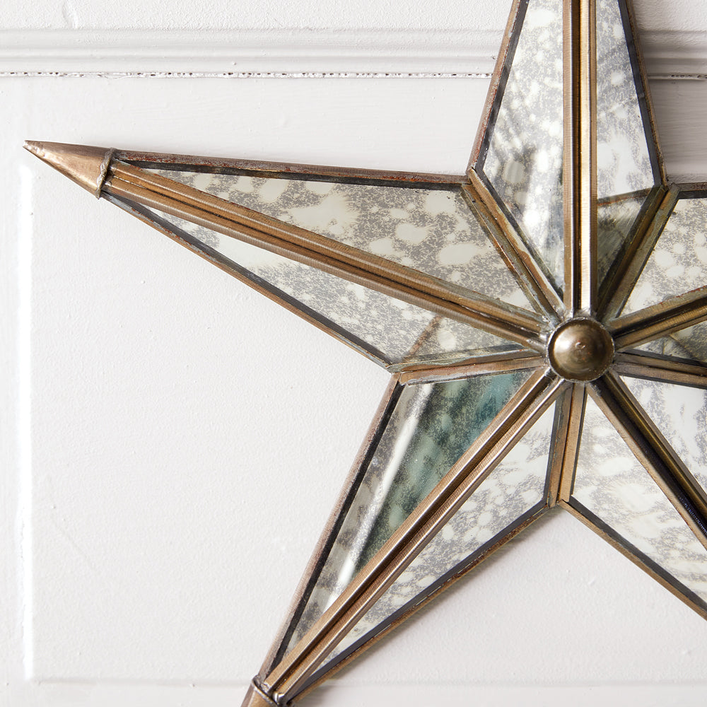 Retro Mercury Glass Star - Bombay Mercantile