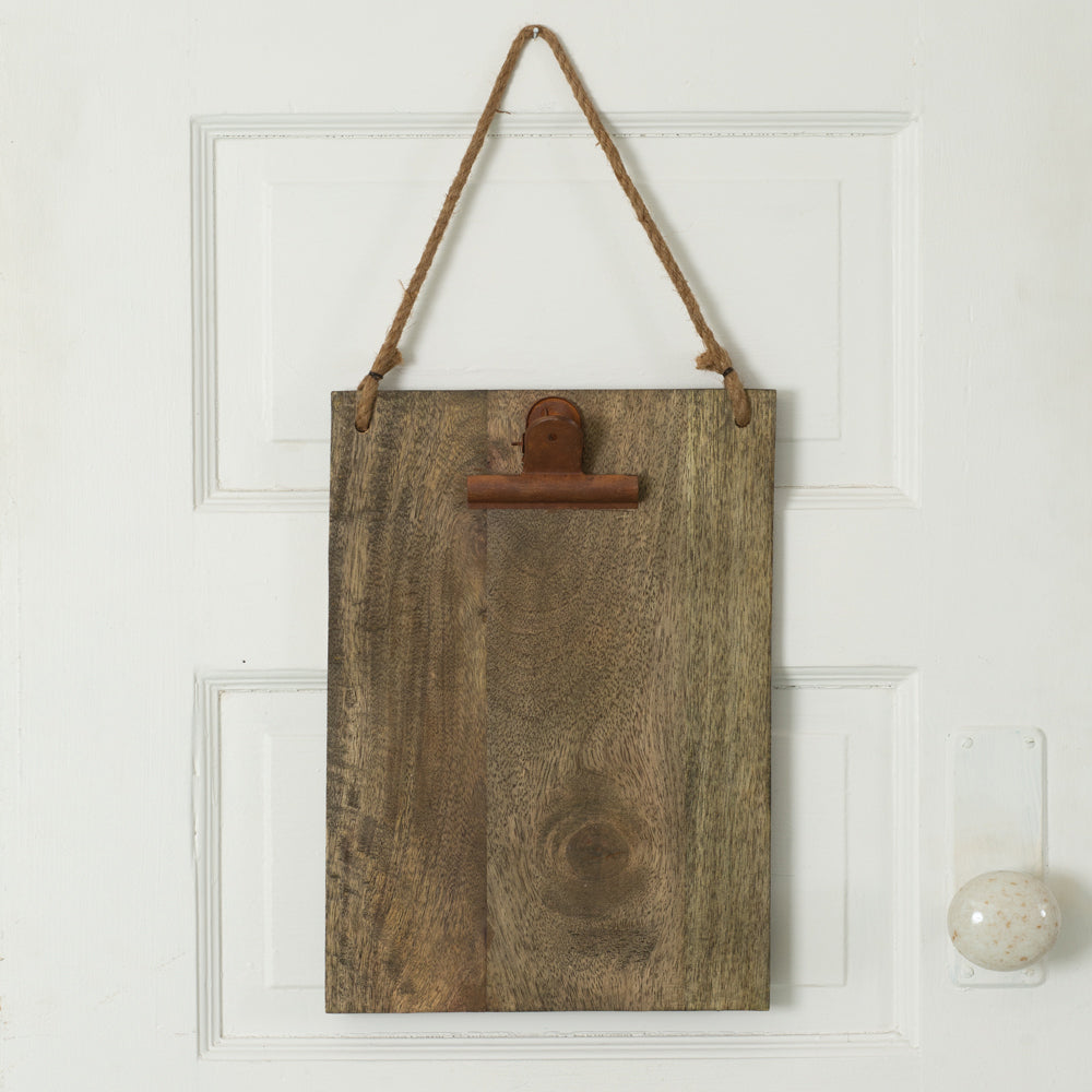 Wooden Hanging Clipboard - Bombay Mercantile