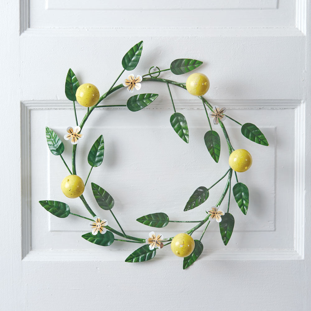 Lemon Small Metal Wreath - Bombay Mercantile