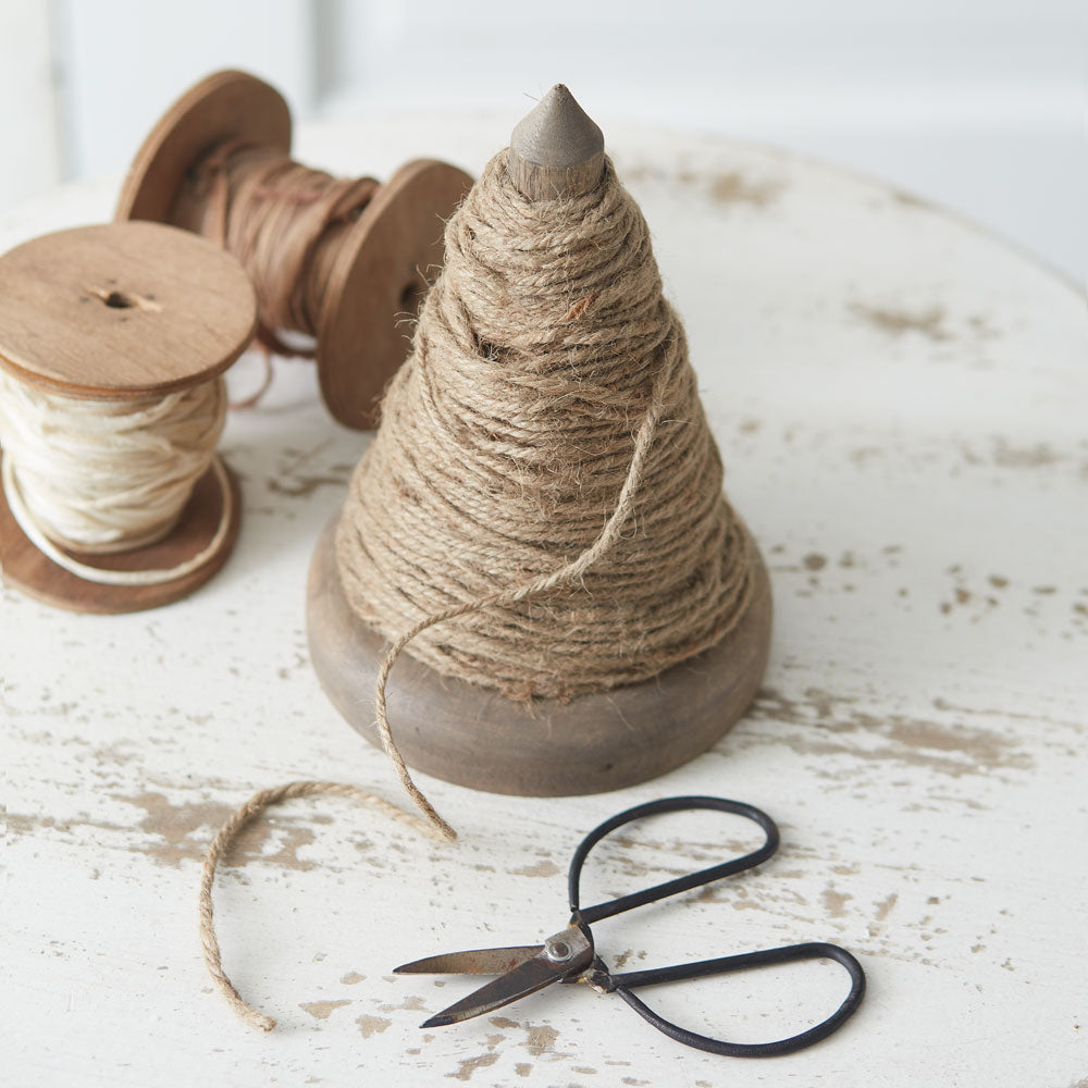 Spindle Twine Holder with Scissors - Bombay Mercantile