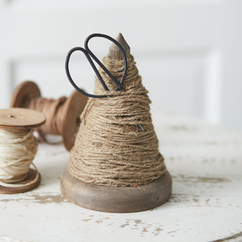 Spindle Twine Holder with Scissors - Bombay Mercantile