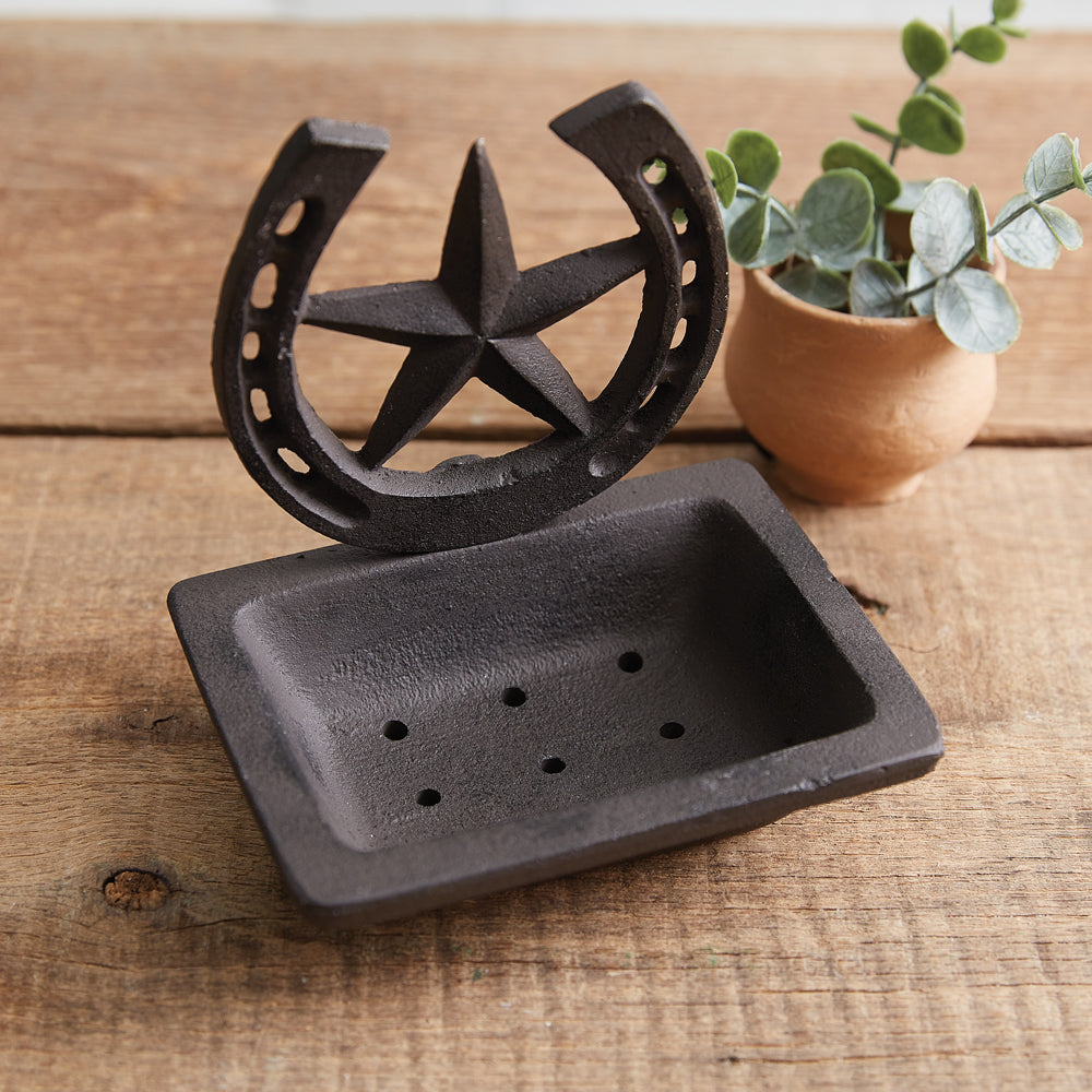Western Horseshoe and Star Soap Dish - Bombay Mercantile