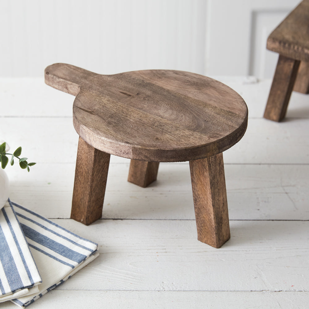 Round Cutting Board Pedestal - Bombay Mercantile