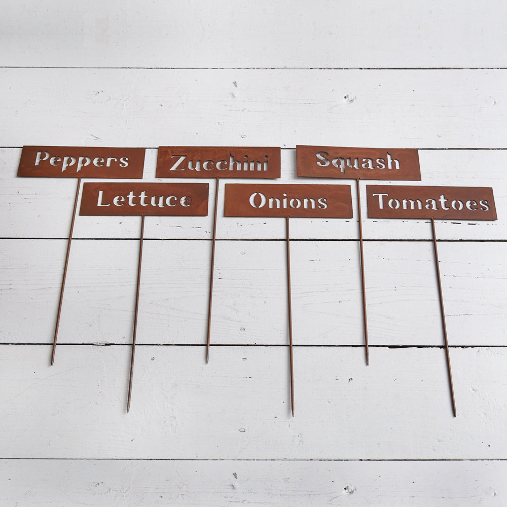 Set of Six Rustic Plant Markers - Bombay Mercantile