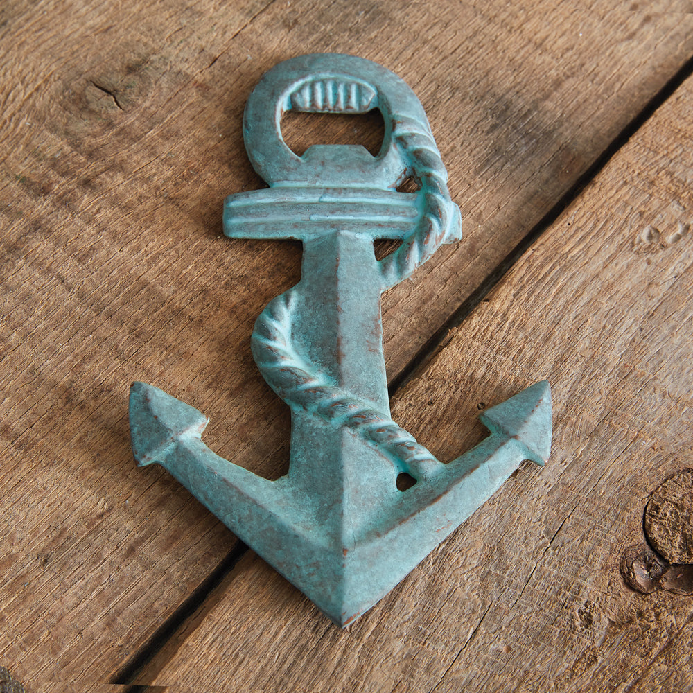 Verdigris Anchor Bottle Opener - Box of 2 - Bombay Mercantile