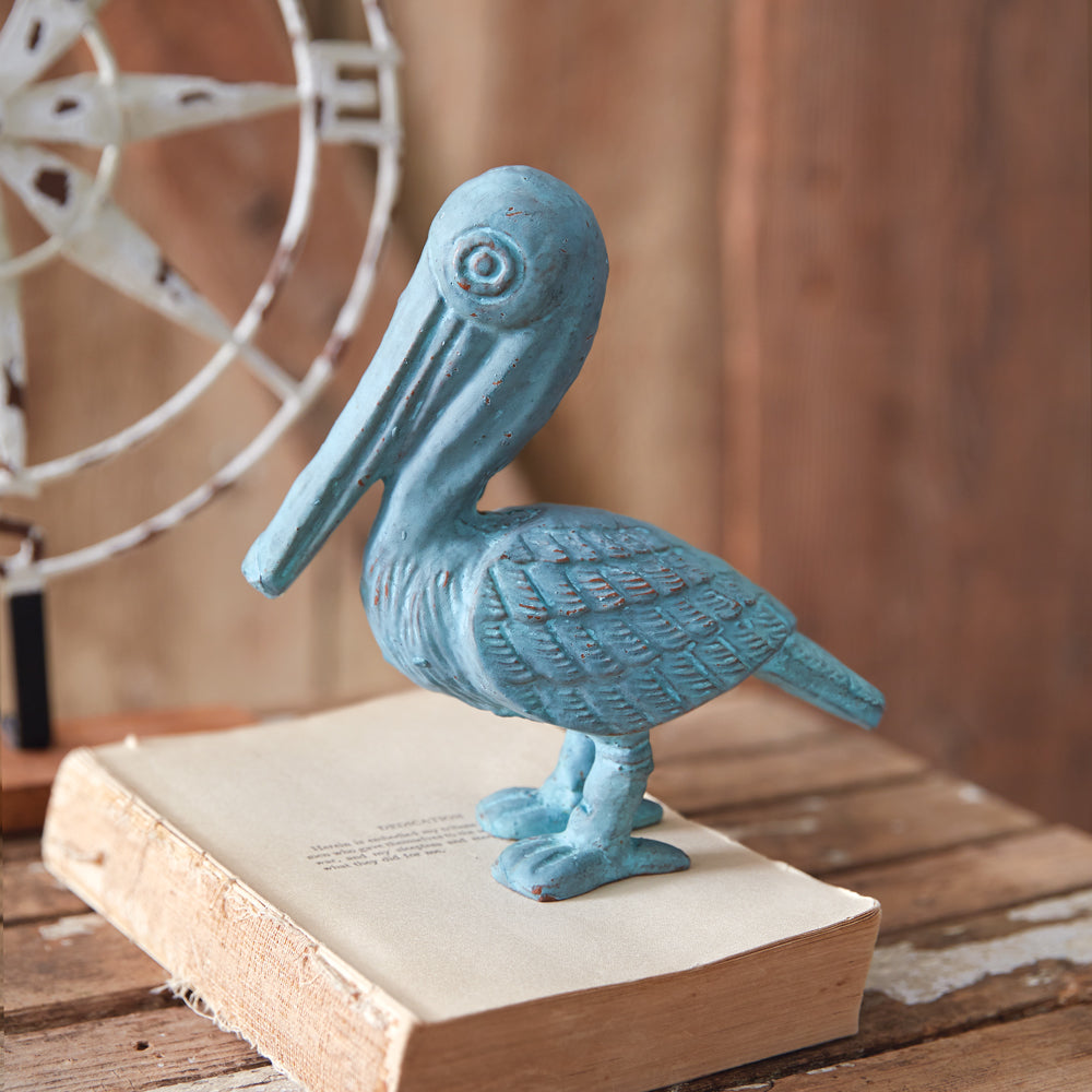 Verdigris Pelican Figurine - Bombay Mercantile