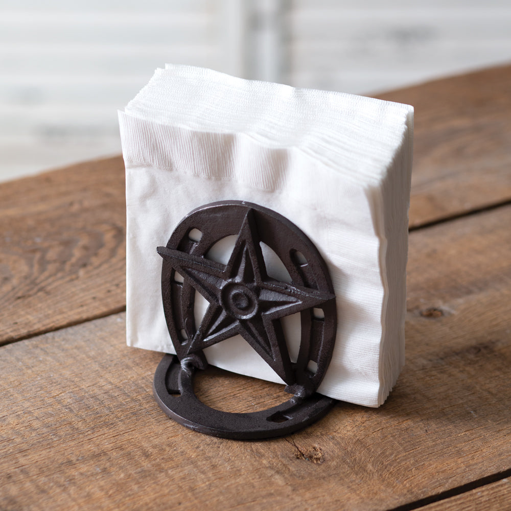 Western Cast Iron Napkin Holder - Bombay Mercantile