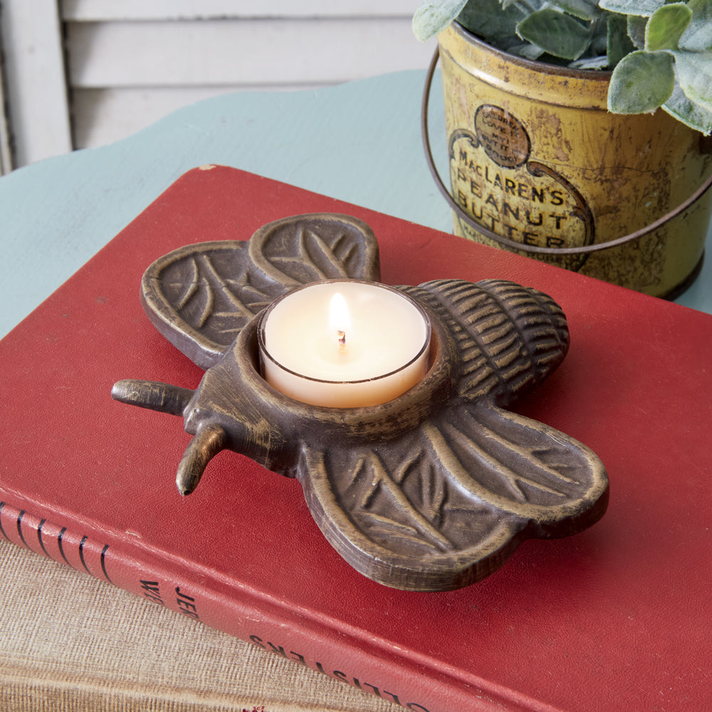 Bee Tealight Holder - Box of 2 - Bombay Mercantile