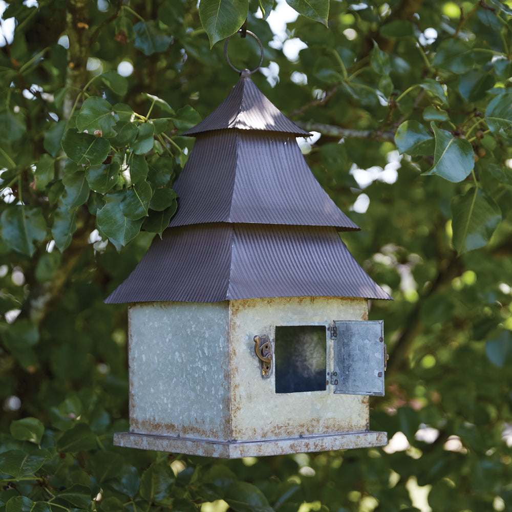 Galvanized Pagoda Birdhouse - Bombay Mercantile