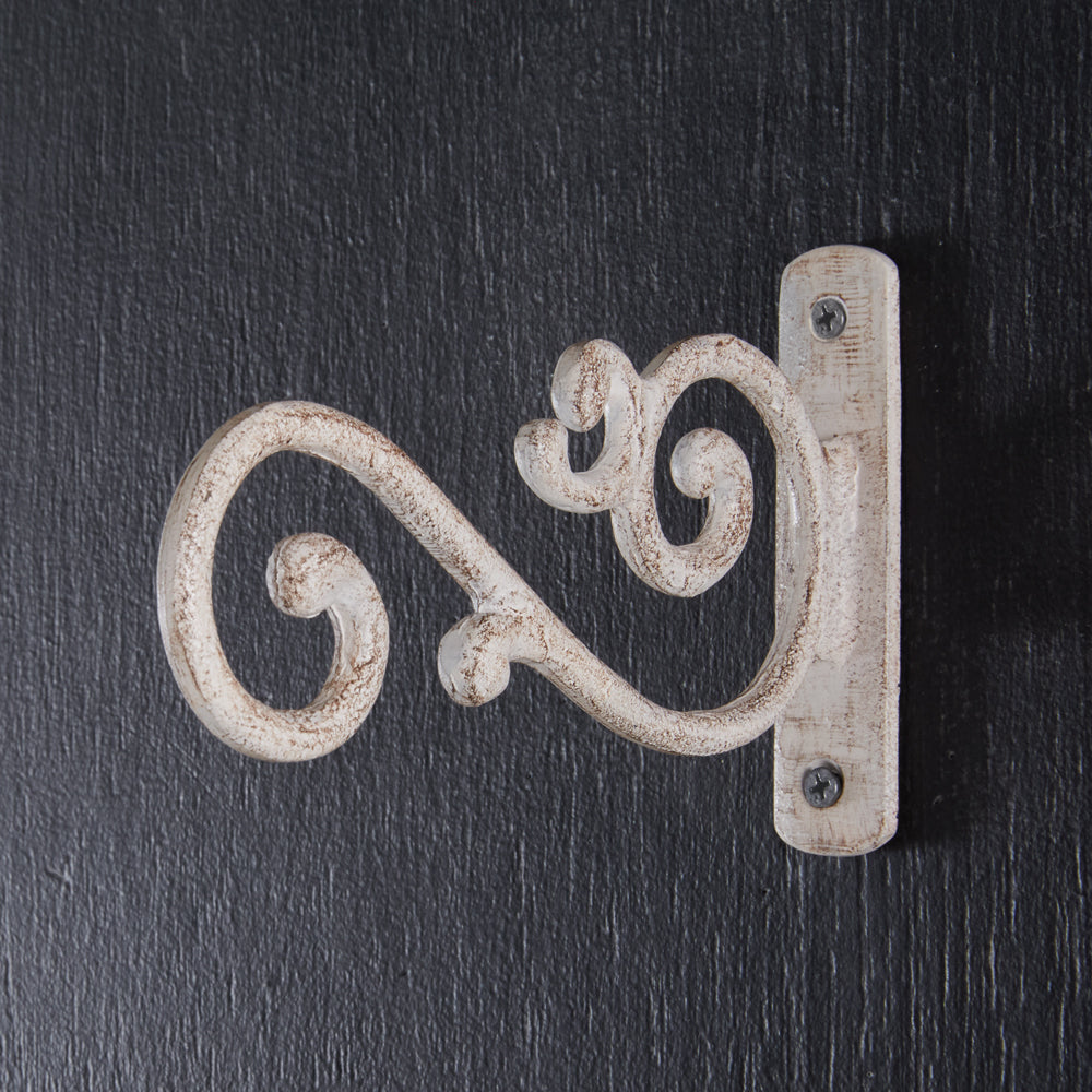 Aged Cast Iron Curly Hook - Box of 2 - Bombay Mercantile