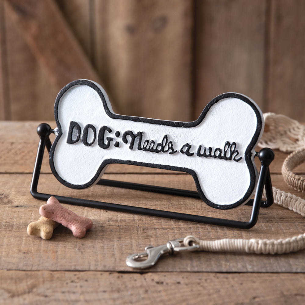 Dog Walk Rotating Tabletop Sign - Bombay Mercantile