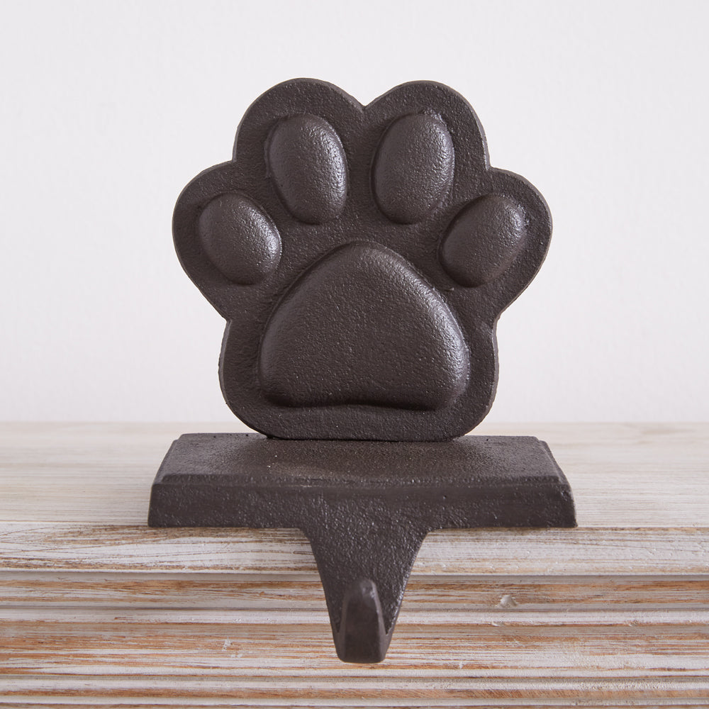 Cast Iron Dog Paw Stocking Holder - Bombay Mercantile
