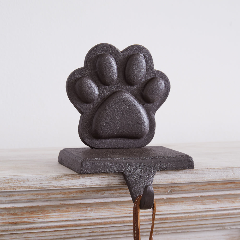 Cast Iron Dog Paw Stocking Holder - Bombay Mercantile