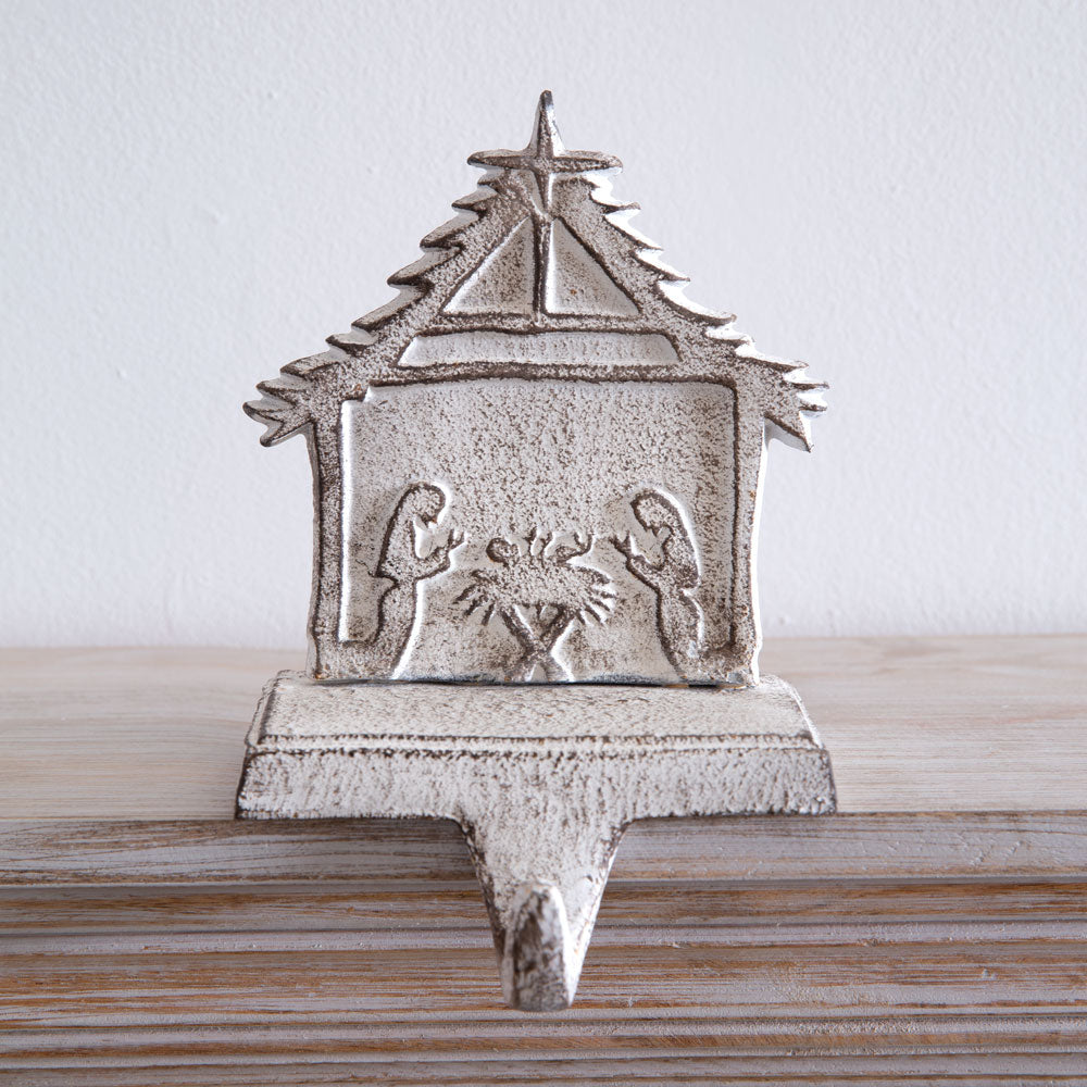 Cast Iron Nativity Stocking Holder - Bombay Mercantile
