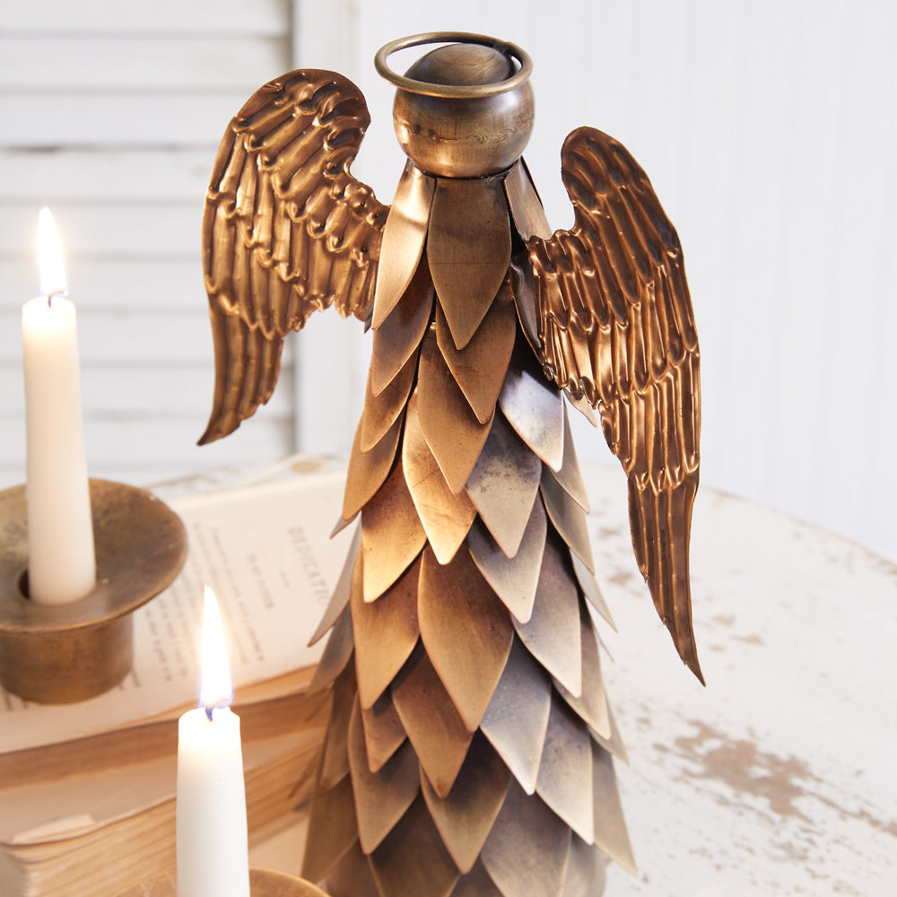 Antique Brass Angel Tree - Bombay Mercantile