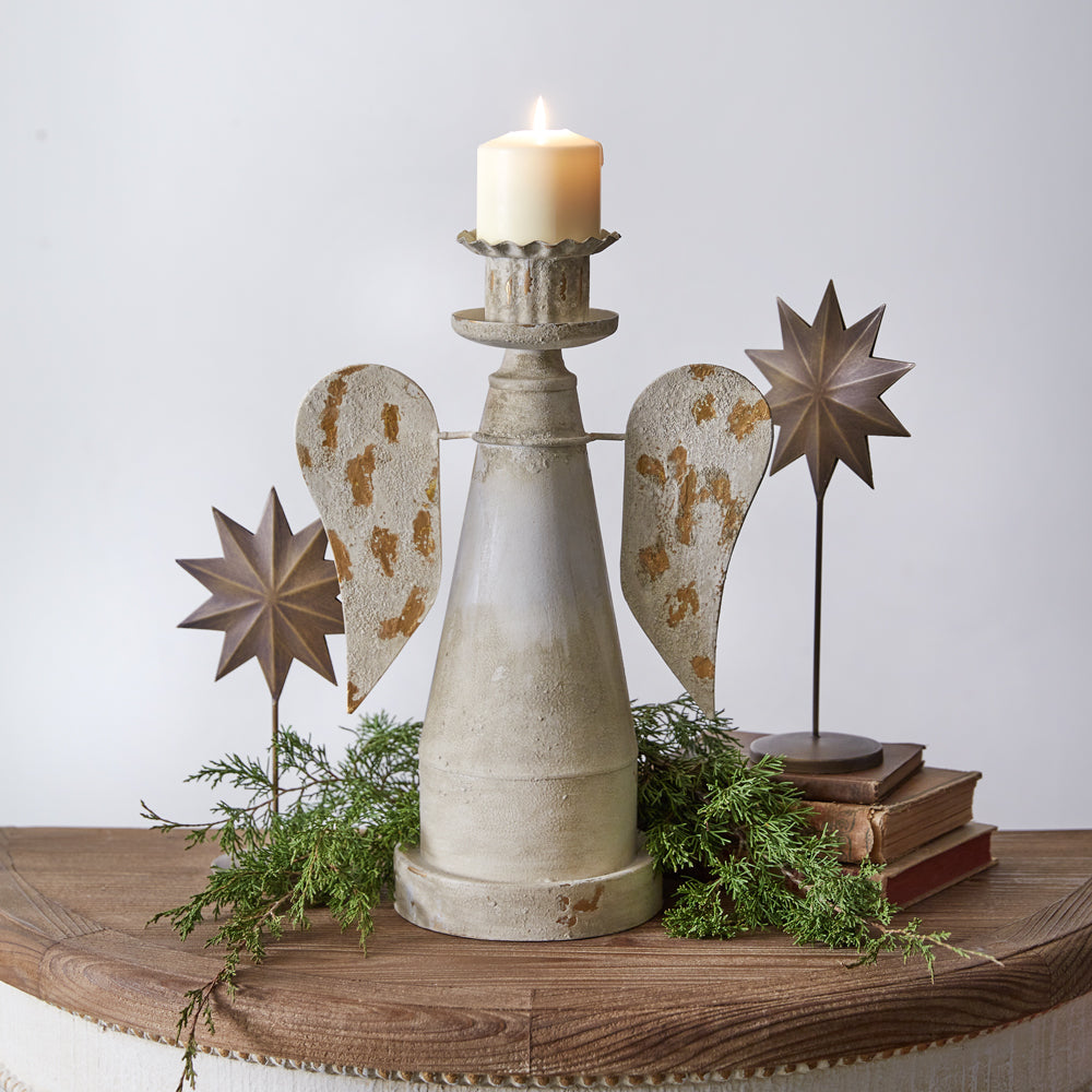 Angel Pillar Candle Holder - Bombay Mercantile