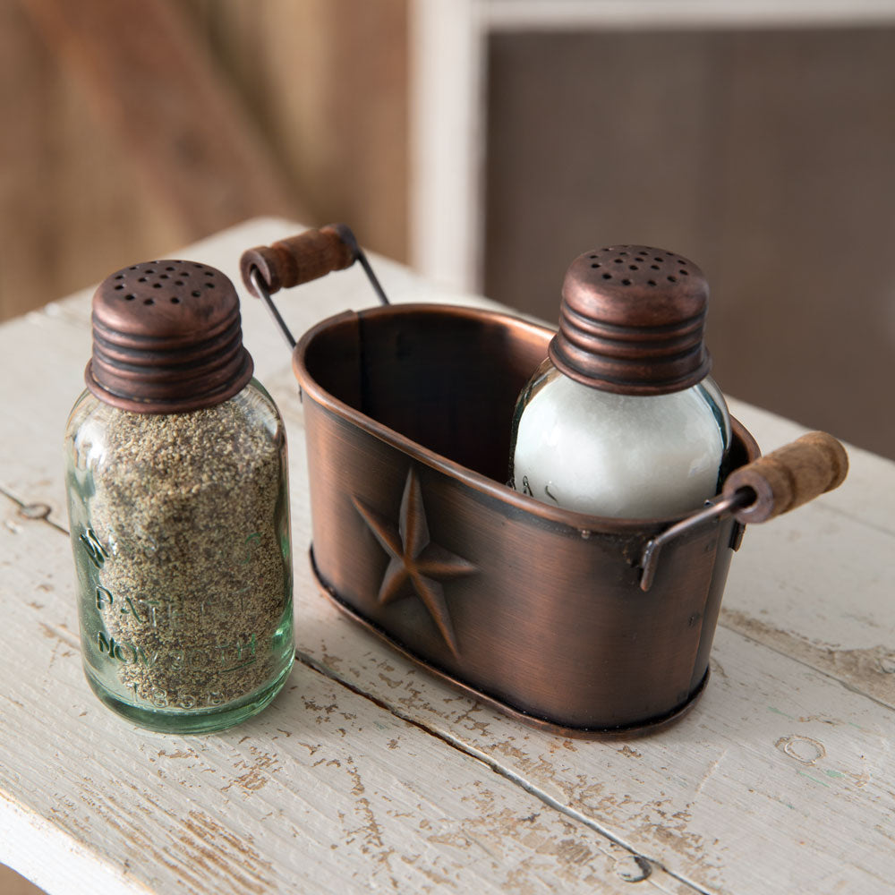 Western Star Salt and Pepper Caddy - Copper - Bombay Mercantile