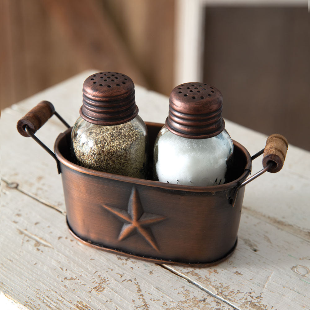 Western Star Salt and Pepper Caddy - Copper - Bombay Mercantile