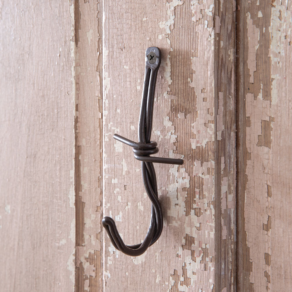 Barbed Wire Wall Hook - Box of 4 - Bombay Mercantile