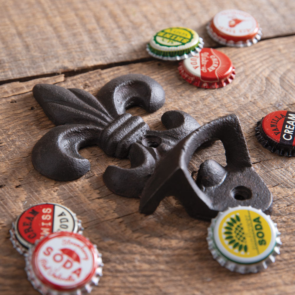 Fleur De Lis Wall Mounted Bottle Opener - Box of 2 - Bombay Mercantile