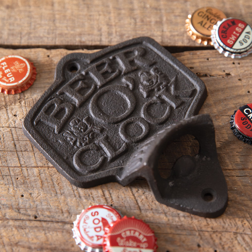 Beer O' Clock Wall Mounted Bottle Opener - Box of 2 - Bombay Mercantile