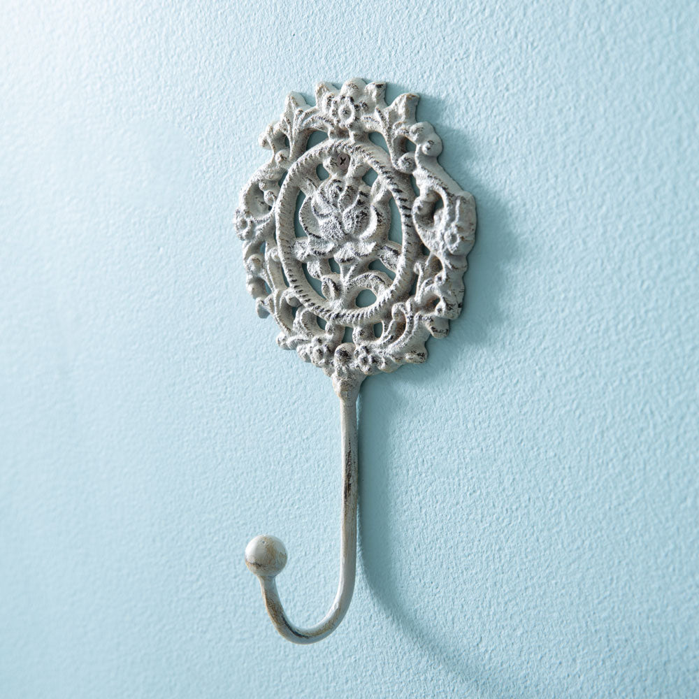 Vintage Rose Filigree Hook - Box of 2 - Bombay Mercantile