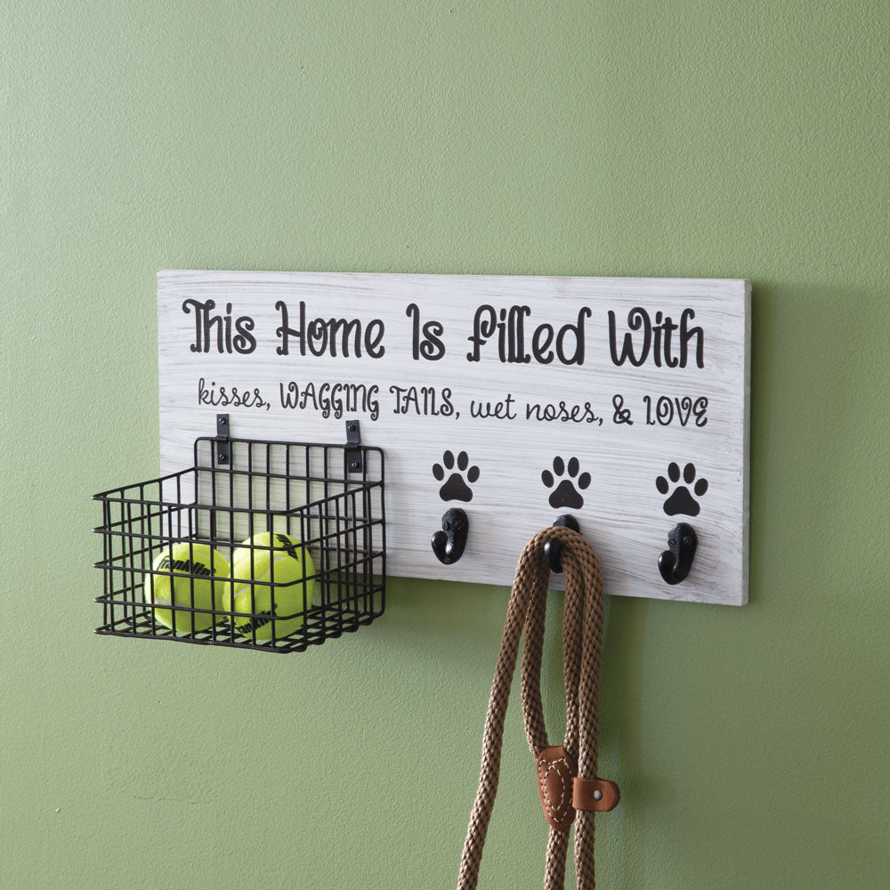 Dog Leash Organizer with Hooks - Bombay Mercantile