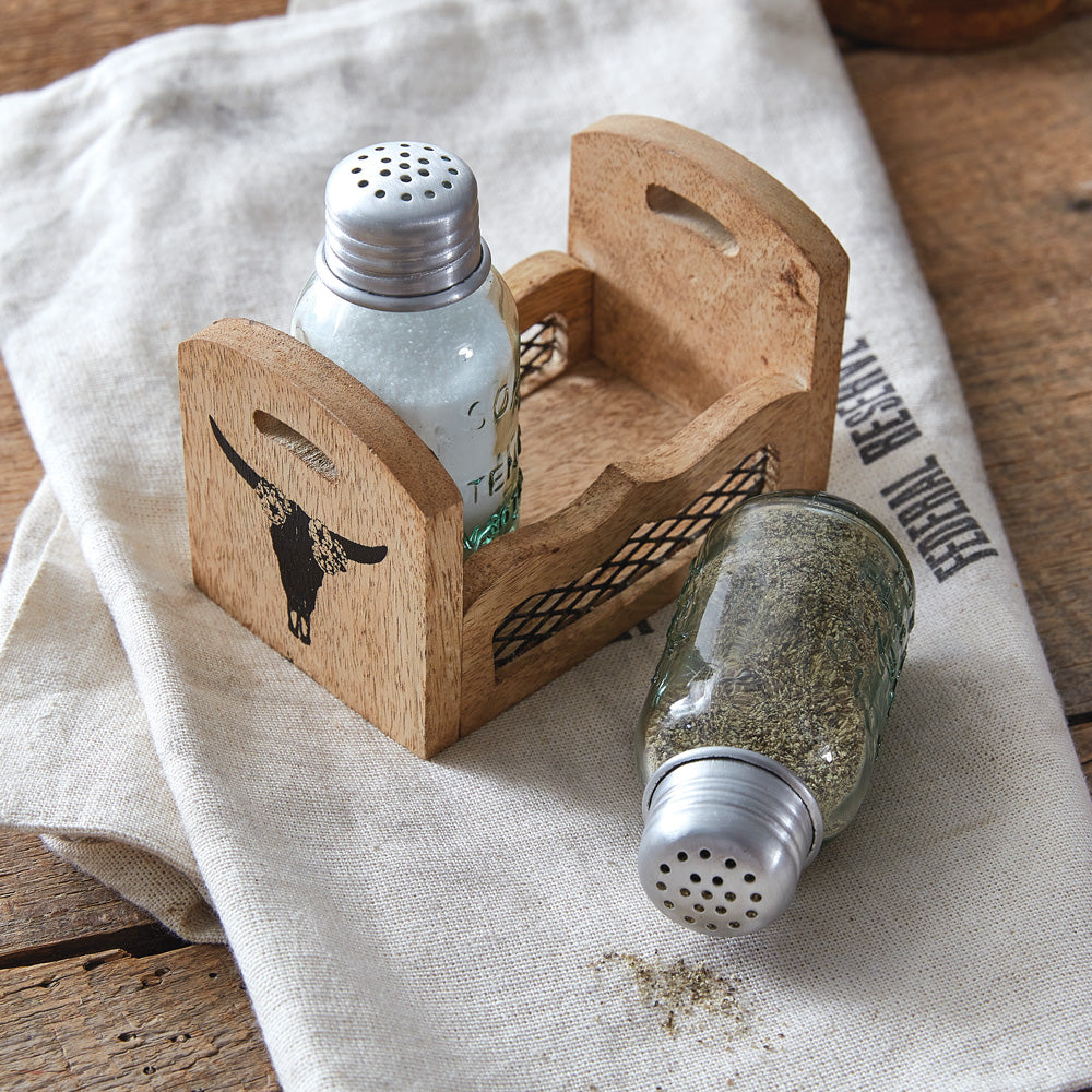 Western Salt and Pepper Caddy - Bombay Mercantile