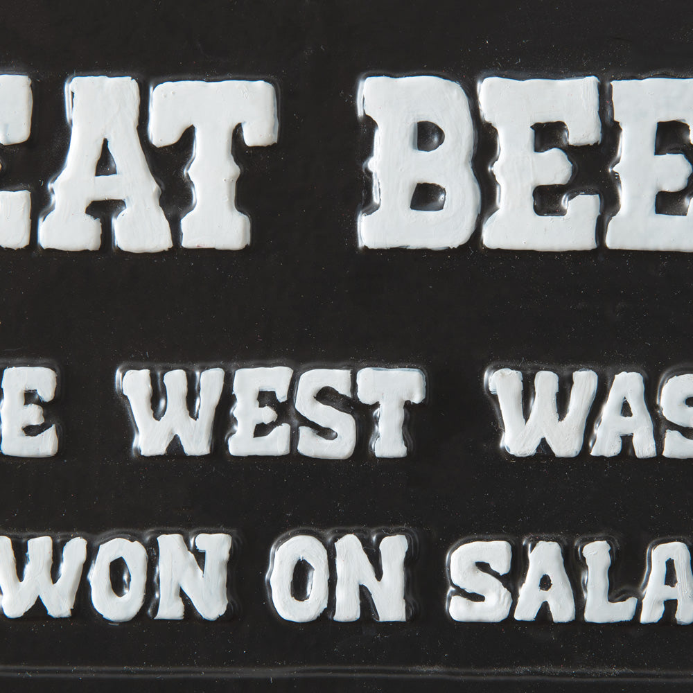 Eat Beef Cast Iron Wall Sign - Bombay Mercantile