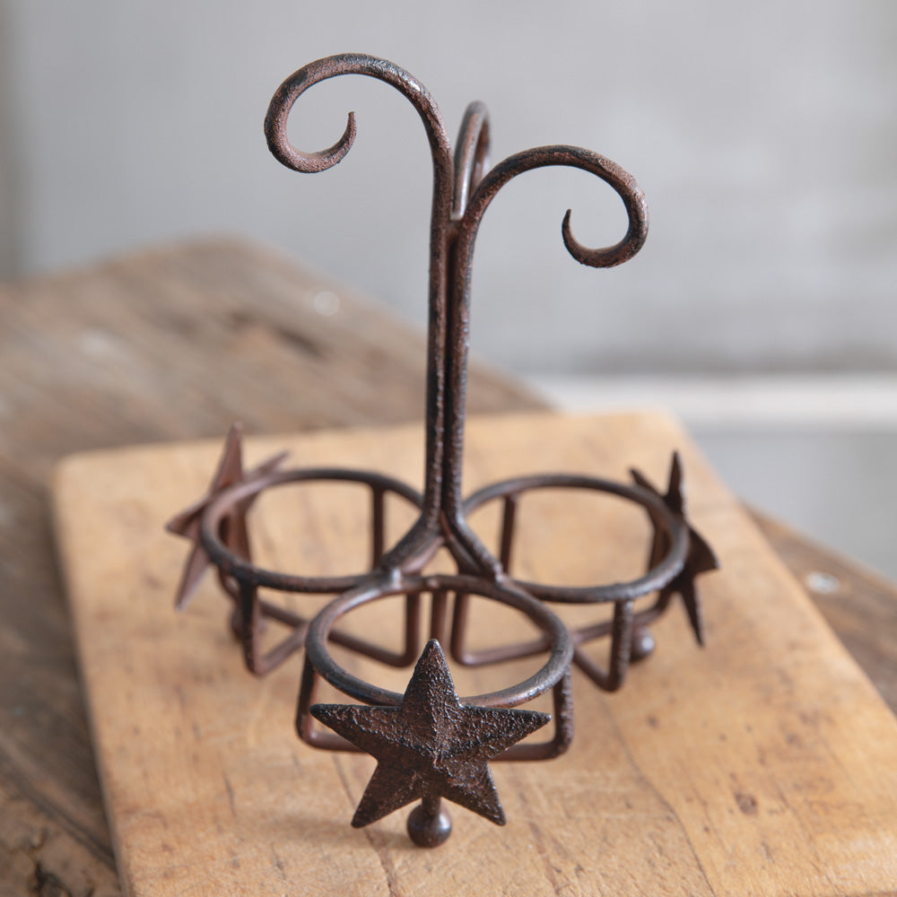 Primitive Star Salt Pepper and Toothpick Caddy - Bombay Mercantile