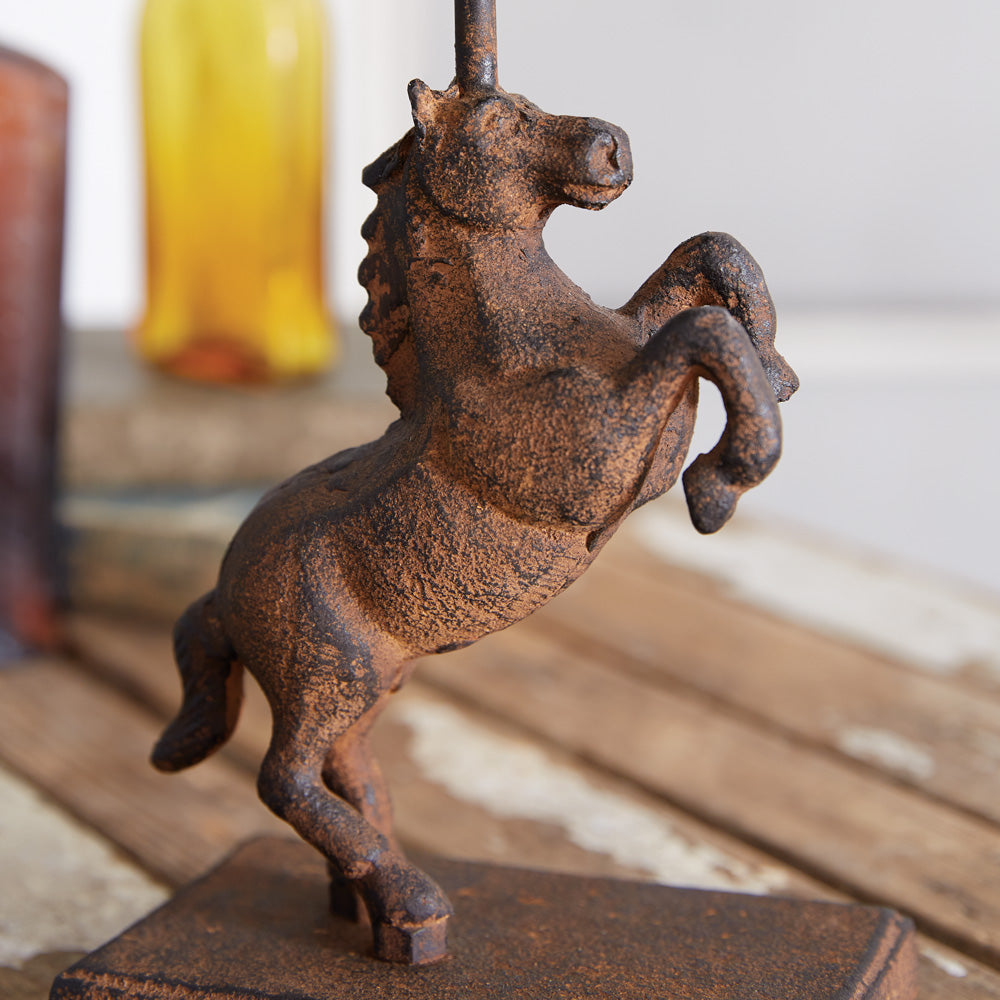 Rearing Horse Pillar Candle Holder - Bombay Mercantile