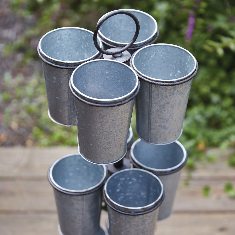 Twelve Pail Rustic Flower Display - Bombay Mercantile
