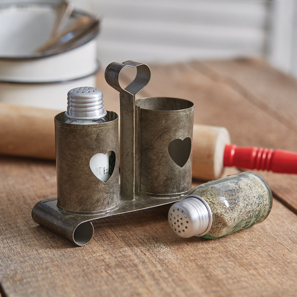 Primitive Heart Salt and Pepper Caddy - Bombay Mercantile
