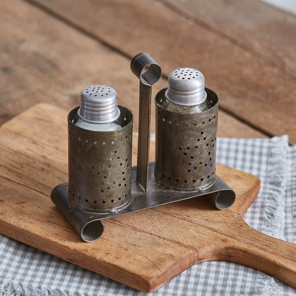 Punched Star Salt and Pepper Caddy - Bombay Mercantile