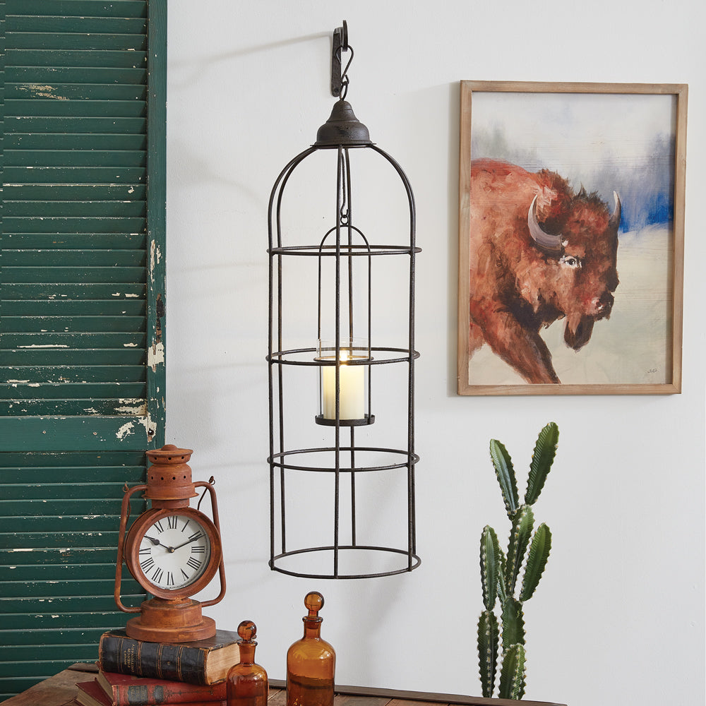 Large Caged Porch Lantern - Bombay Mercantile